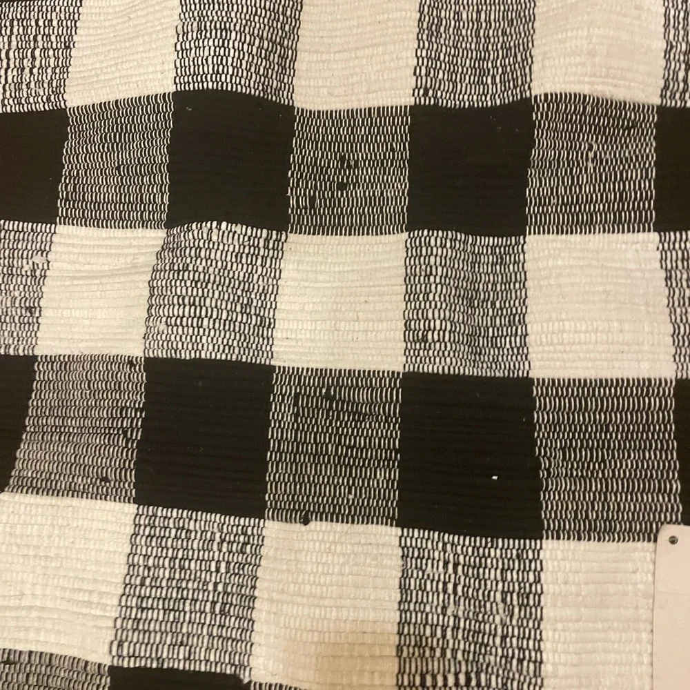 Global Goods 27x45” Buffalo Check Plaid Farmhouse Decorative Layering Rug NWT
